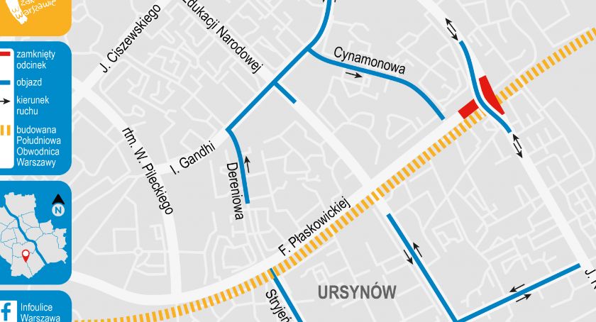 Zmiany w organizacji ruchu na warszawskim Ursynowie.