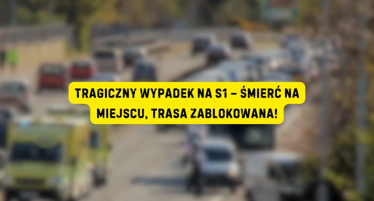 Akcja policyjna, Śmiertelny wypadek Dąbrowie Górniczej zderzenie ciężarówek blokuje trasę - zdjęcie, fotografia