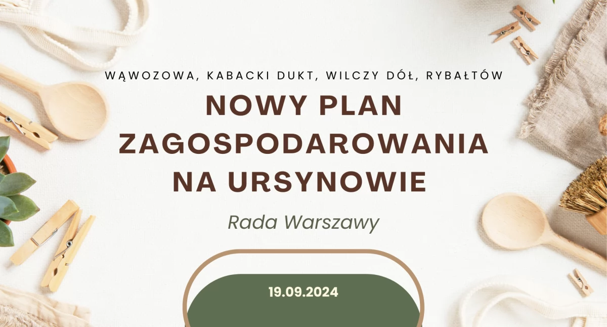 Urząd dzielnicy, zagospodarowania Ursynowie Wąwozowa Kabacki Wilczy Dół Rybałtów - zdjęcie, fotografia