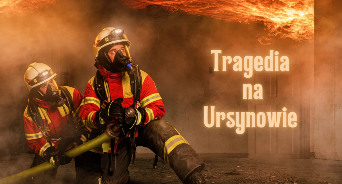 Działania służb, Tragiczny pożar Ursynowie jedna ofiara śmiertelna pożar ulicy Strzeleckiego - zdjęcie, fotografia