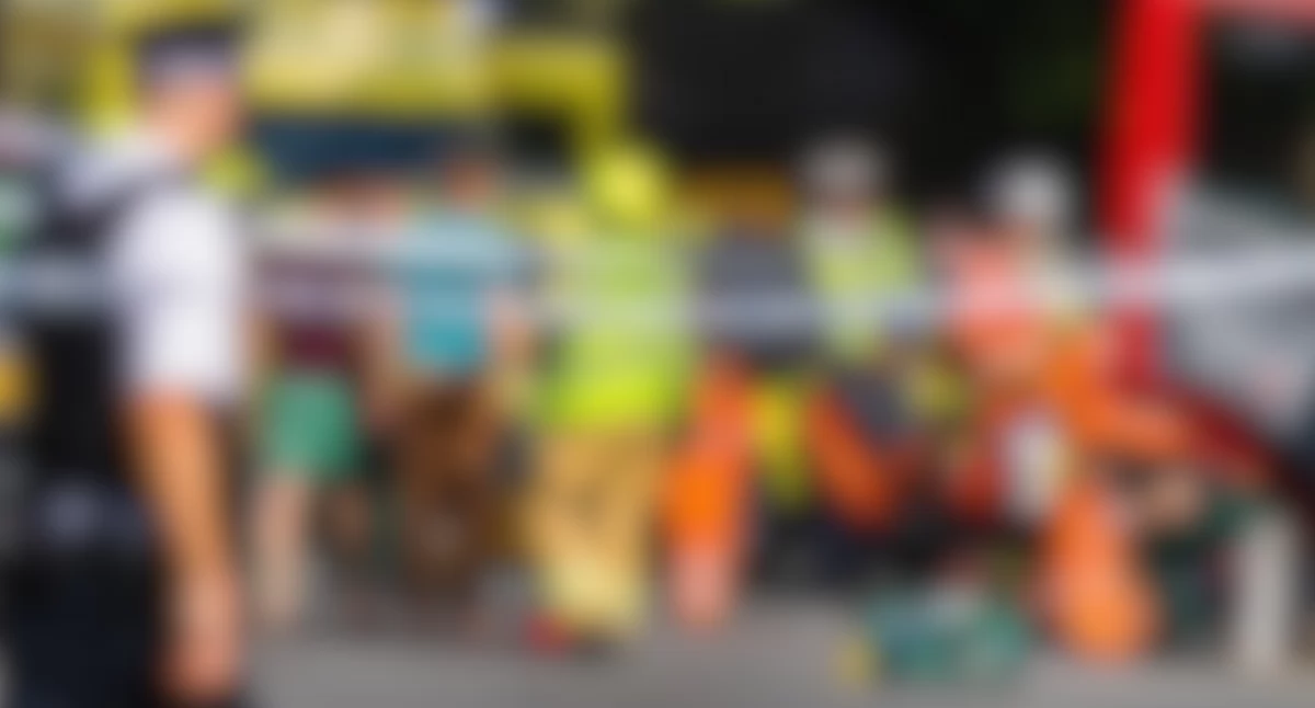 Akcja policyjna, Wypadek Ursynowie Potrącenie przejściu pieszych ucieczka kierowcy - zdjęcie, fotografia