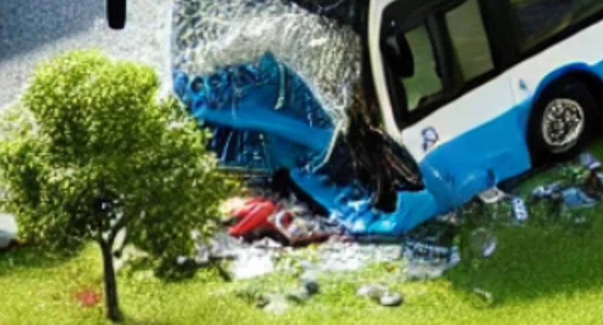 Działania służb, Wypadek autobusu Ursynowie Kierowca przysnął kierownicą - zdjęcie, fotografia