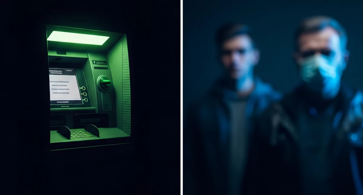 Działania służb, Tajemnicze Wypłaty Bankomatu Policja Poszukuje Dwóch Mężczyzn - zdjęcie, fotografia