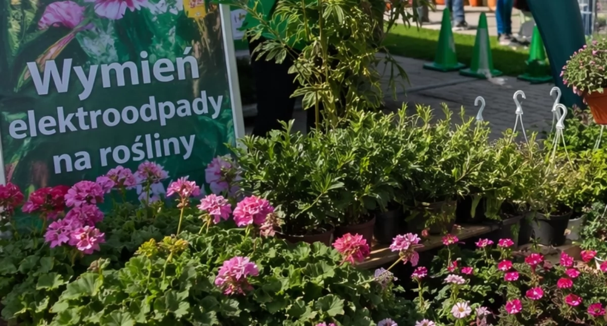 Urząd dzielnicy, elektrośmieci Zamień kwiaty! Ursynów rusza wielką akcją - zdjęcie, fotografia
